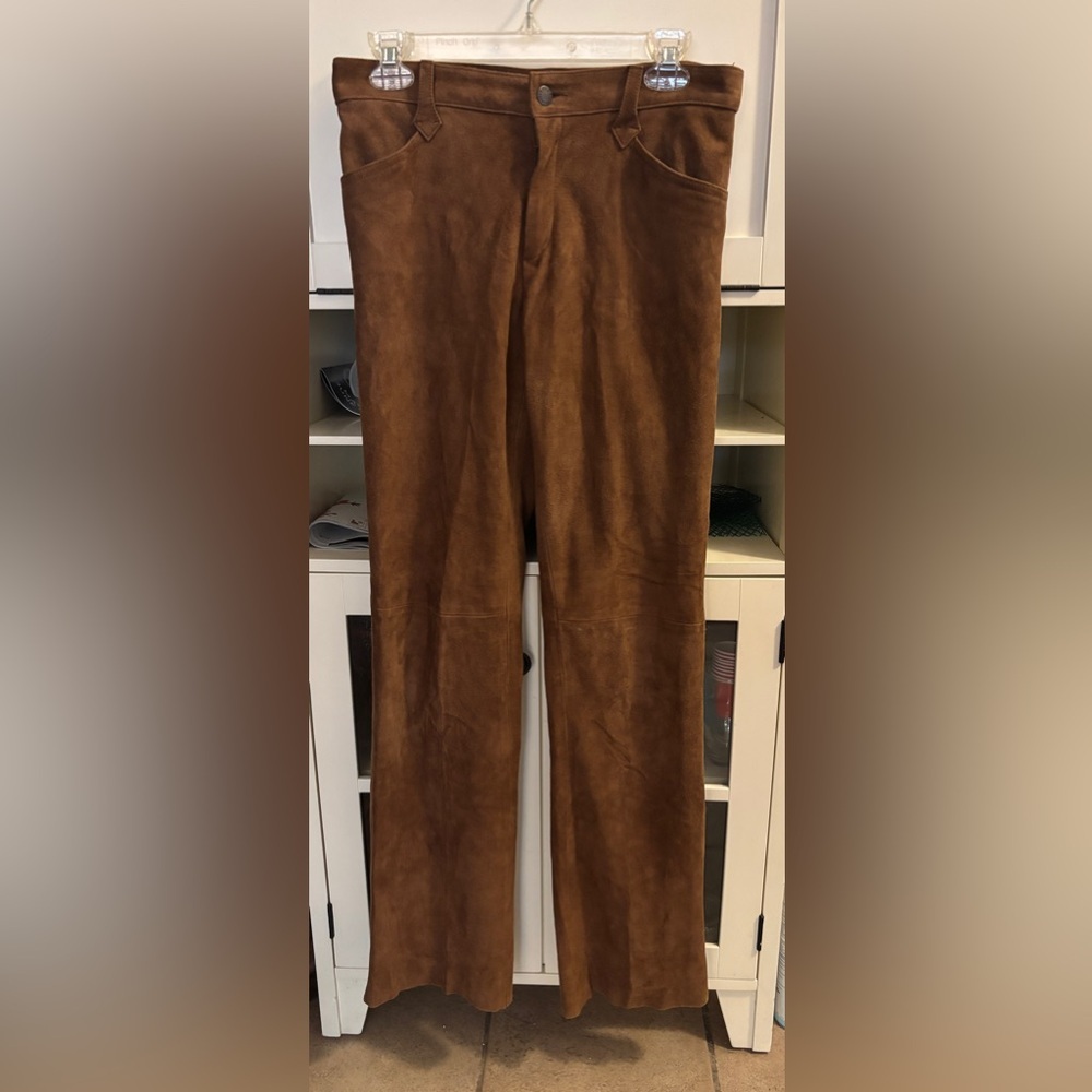 Vintage Ralph Lauren Chocolate Leather Jacket (says size 10 but would fit a 6)